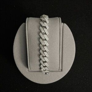 10.7mm Genuine Monaco Cuban Link Bracelet 8.5in~7.32ctw~NEW~Retail $1299